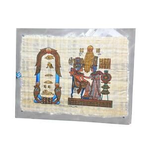 Glass Framed Hand Painted Egyptian Hieroglyphics‎ Art